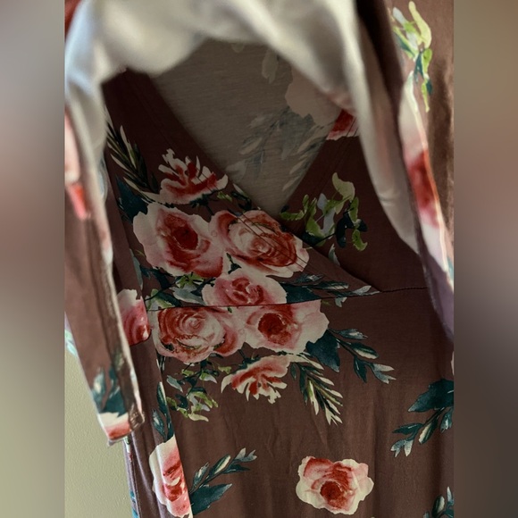 Latched Mama Boysenberry Maxi Nursing Dress - Picture 3 of 5